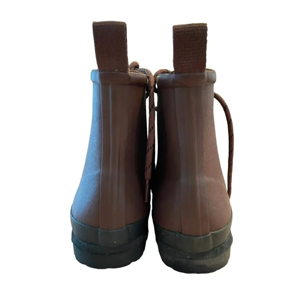 Madewell Lace Up Lugsole Ankle Rain Boots Gorpcore Fall Winter Going Out 6